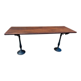 Café table bistro vintage brasserie 1890-1910 cast iron & fir