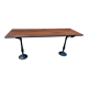 Café table bistro vintage brasserie 1890-1910 cast iron & fir