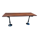 Café table bistro vintage brasserie 1890-1910 cast iron & fir