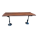 Café table bistro vintage brasserie 1890-1910 cast iron & fir