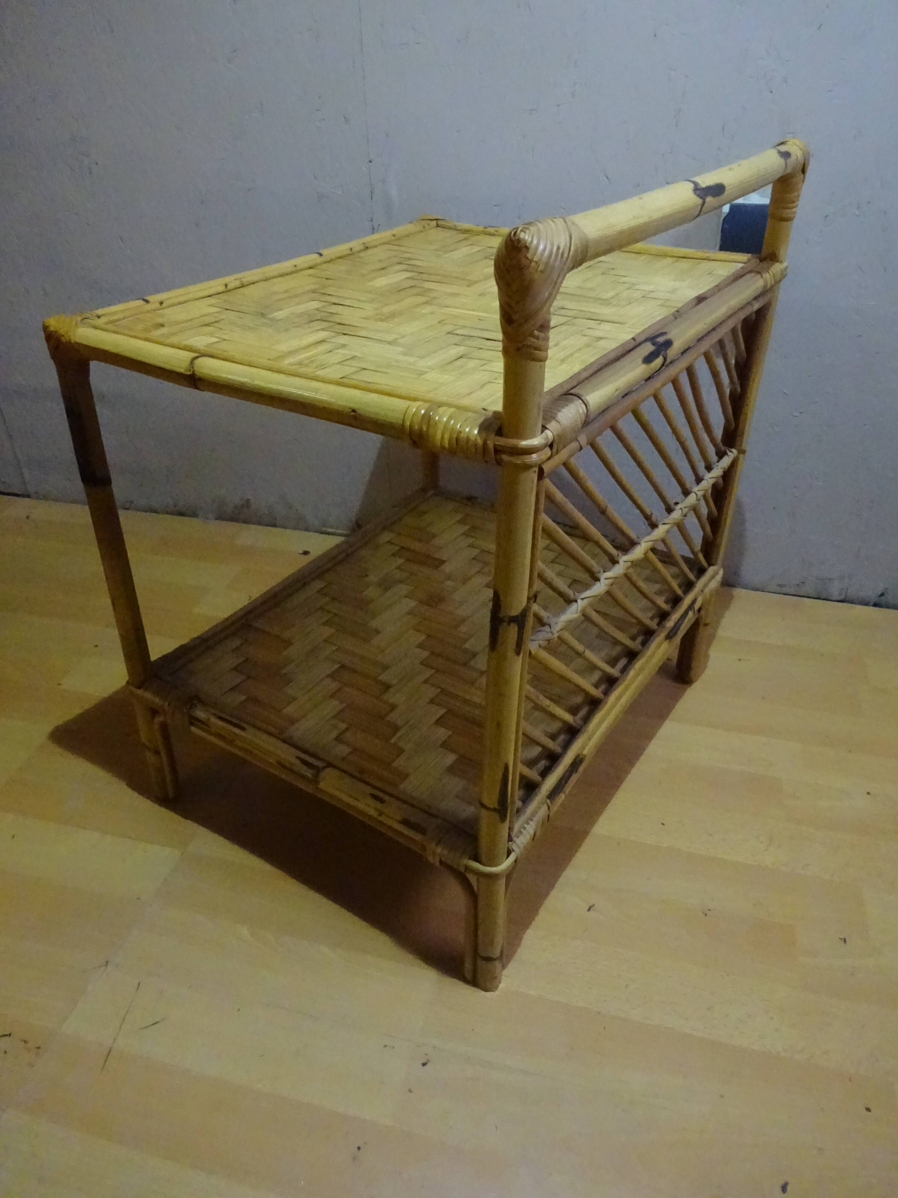 Rattan bedside