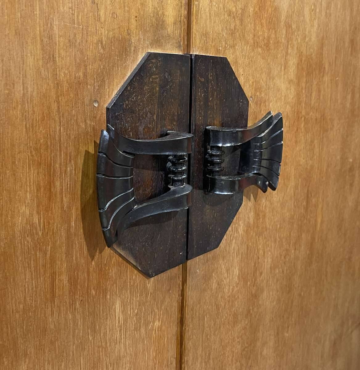 1950s Art Deco armoire in okoumé veneer