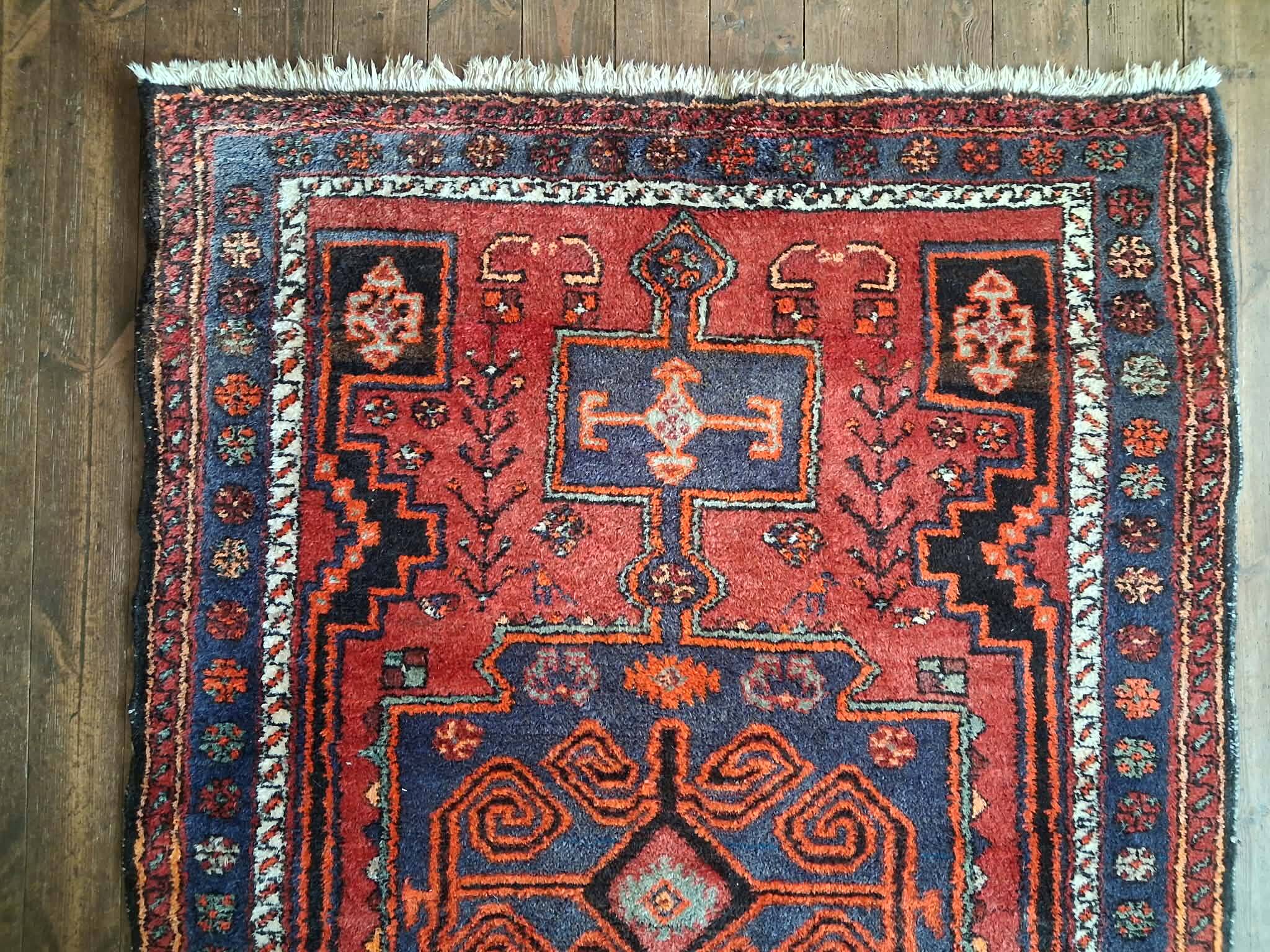 Handmade Persian Hamadan rug 185x130cm