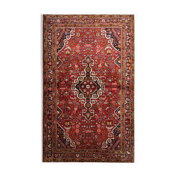 Vintage Persan Tapis Fait à la main Farahan Tapis Zone De Tapis- 127x214cm