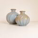 Pair of "Turkos" ceramic vases in mid-century style, Ewald Dahlskog, Bo Fajans, Sweden