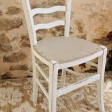 White patinated bistro chair