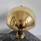 Pair of Mid Century Modern table lamps in brass and leather 1960