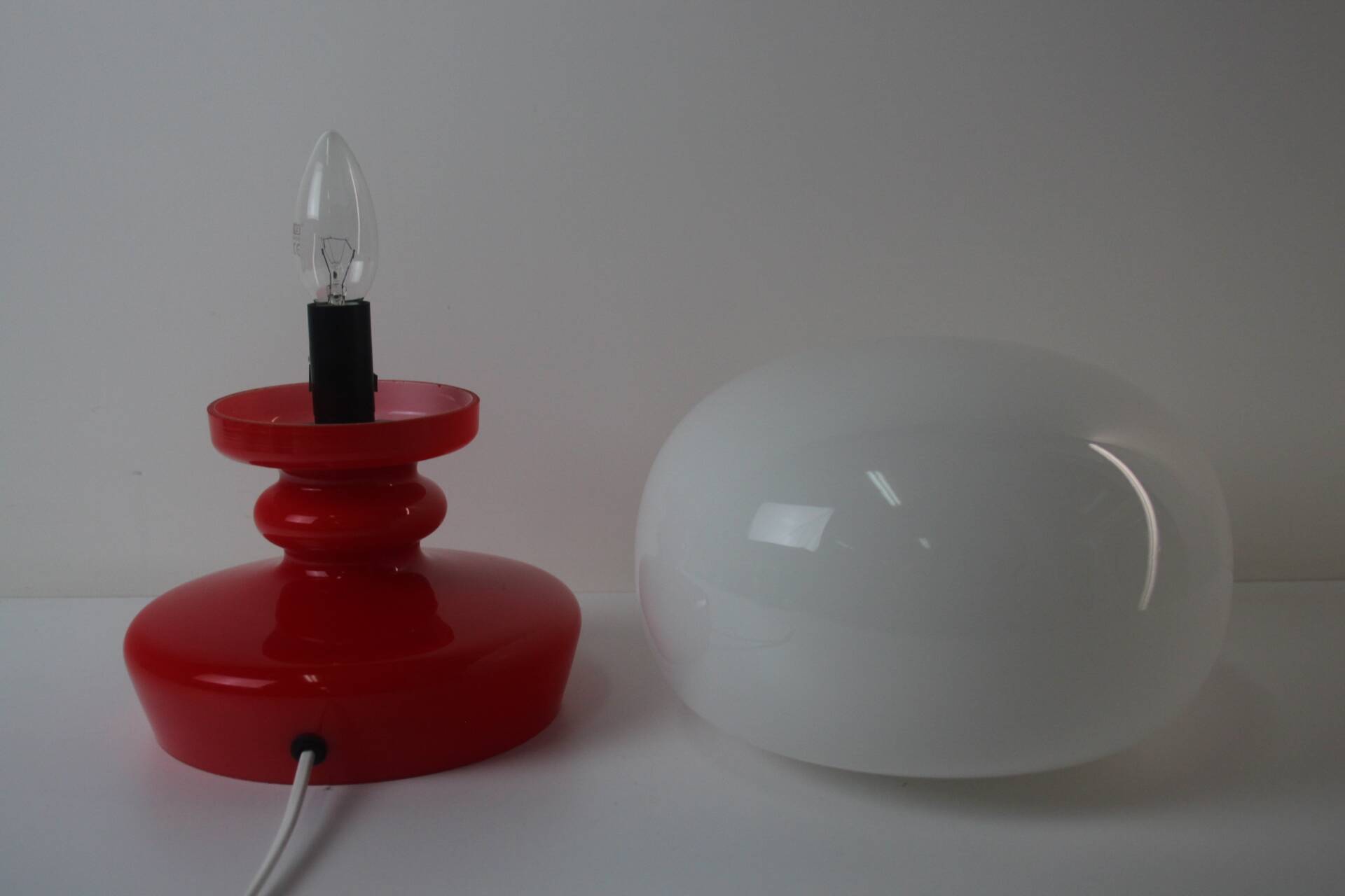 Vintage All Glass Lamp, Štěpán Tabery, Lighting Glass n.p, 1970's.