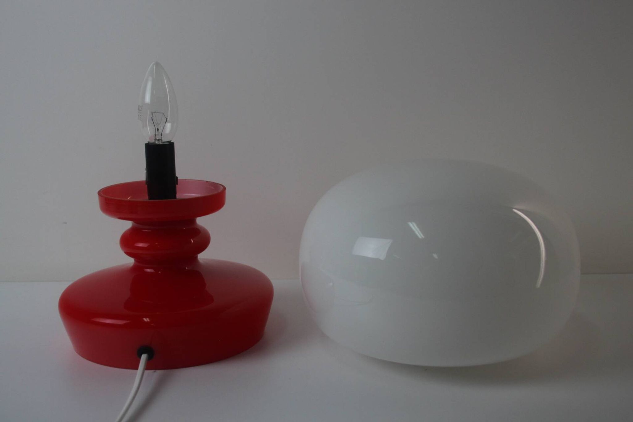 Vintage All Glass Lamp, Štěpán Tabery, Lighting Glass n.p, 1970's.
