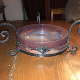 art deco centerpiece in glass paste old fruit bowl period 1930-1940
