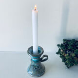 Enamelled ceramic candle holder