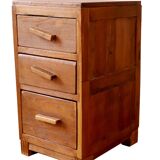 Art Deco bedside table in Burmese teak