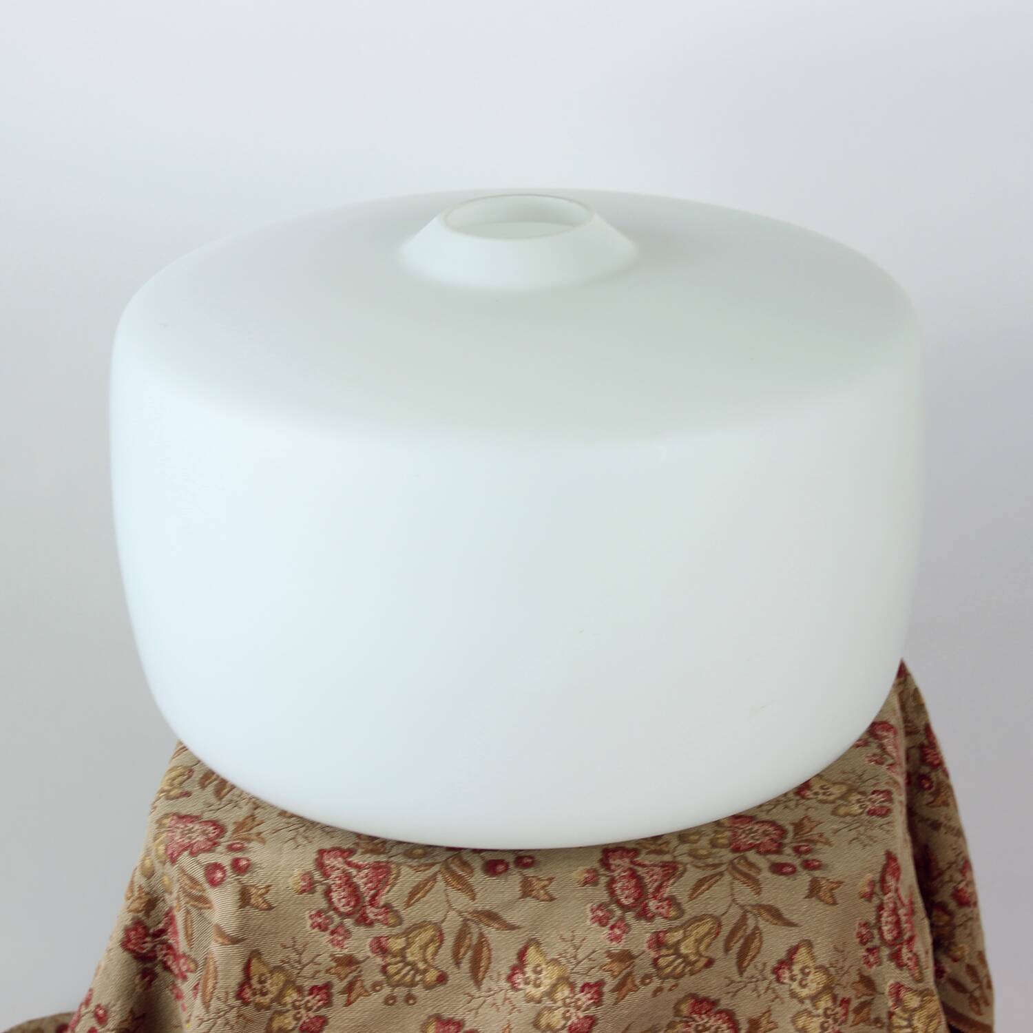 Huge White Opaline Glass Shield, Czechoslovakia 1960s
