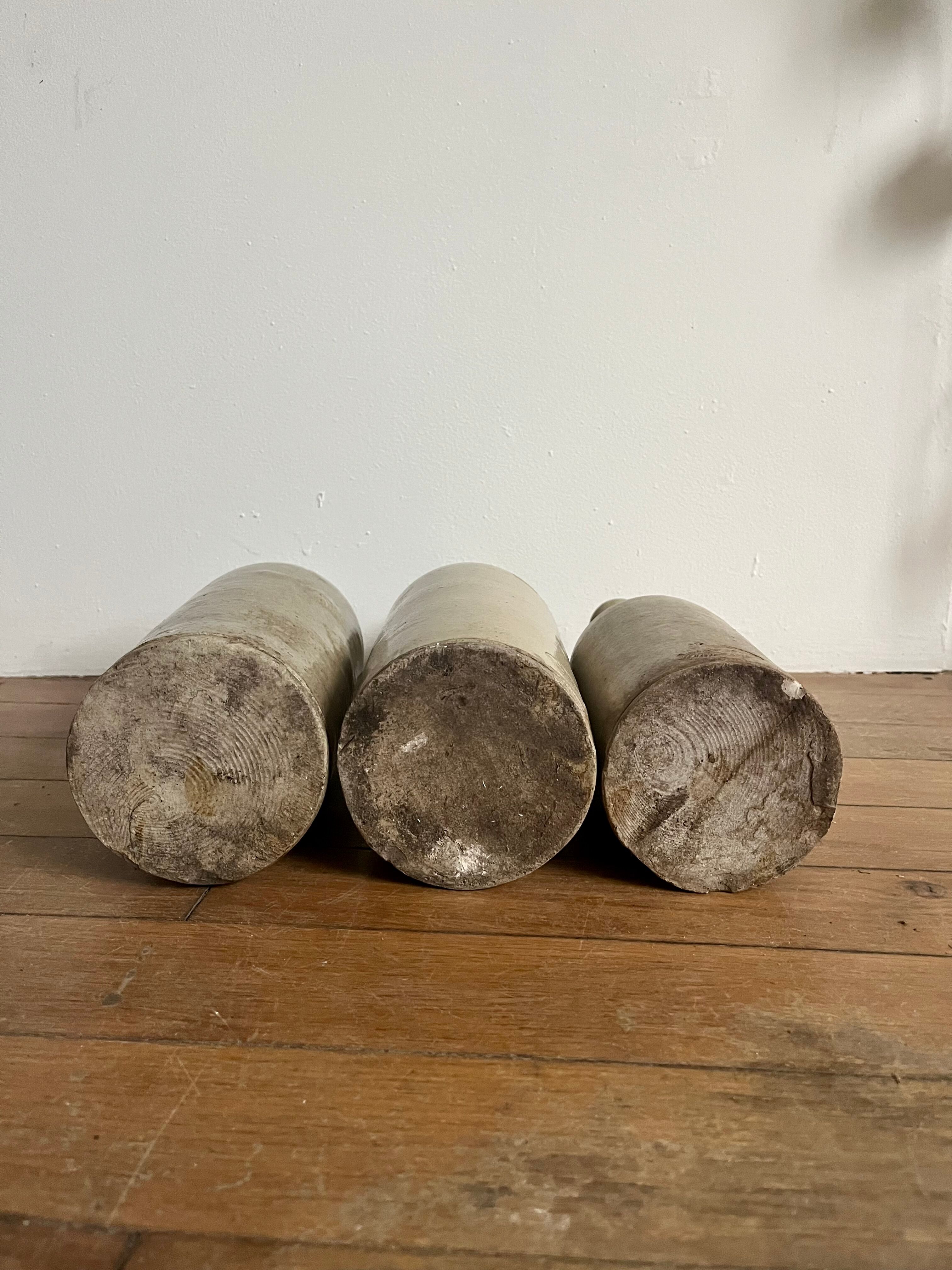 3 antique stoneware bottles