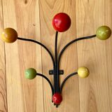 Coat rack wooden balls