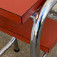 Red Formica stepladder stool 1970