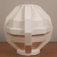 Modernist art deco ball vase in ecru white cracked glazed earthenware, signed saint clement n° 778