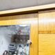1970 Scandinavian wardrobe with shelves and mirror, 21x126, 2 doors.