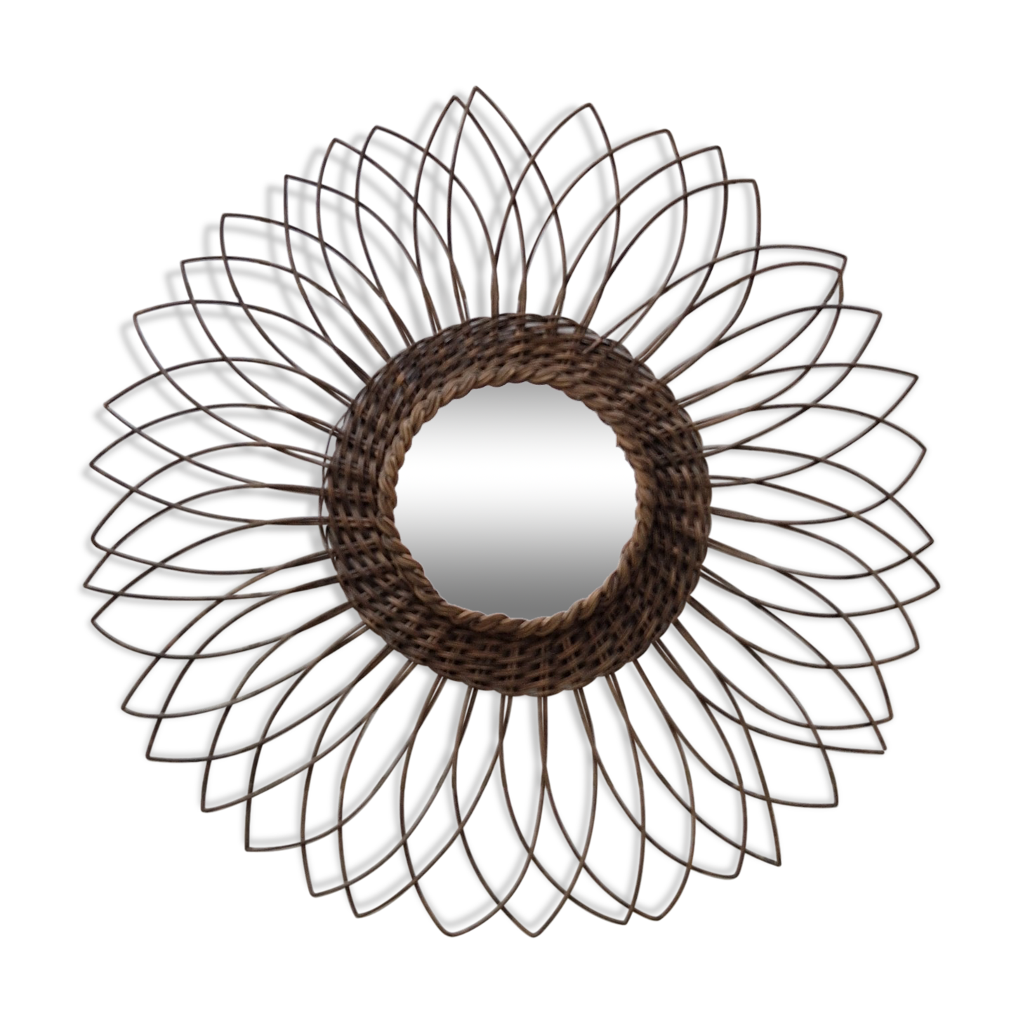 Rattan mirror