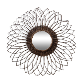 Rattan mirror