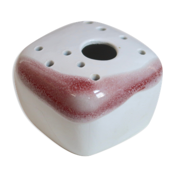 Pique fleurs en porcelaine de Virebent par Pierre Lebe, années 70