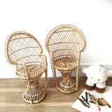 Pair of vintage doll chairs