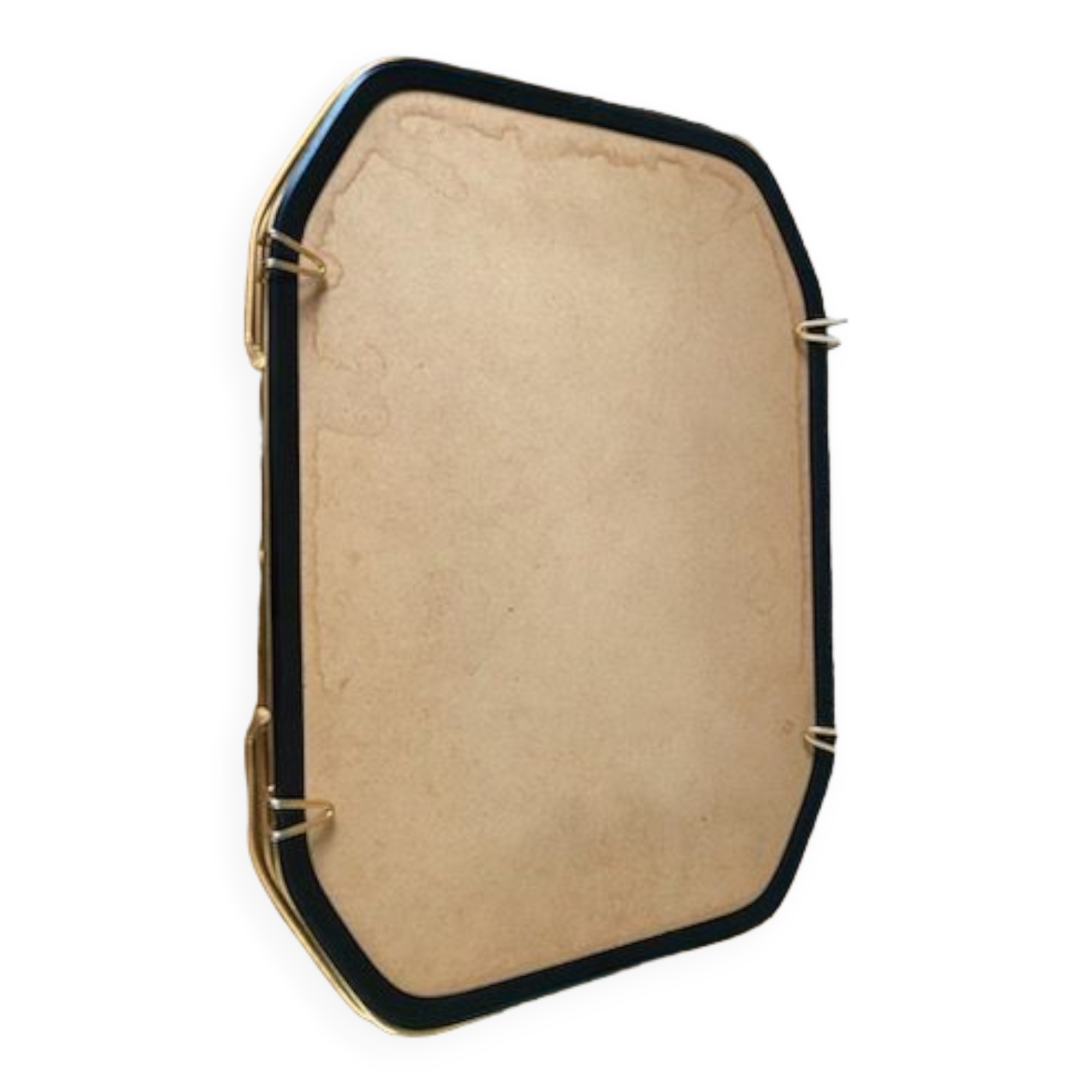 Rectangular service mirror tray with its mirror