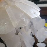 Duo of hanging lamps in mother-of-pearl tassels