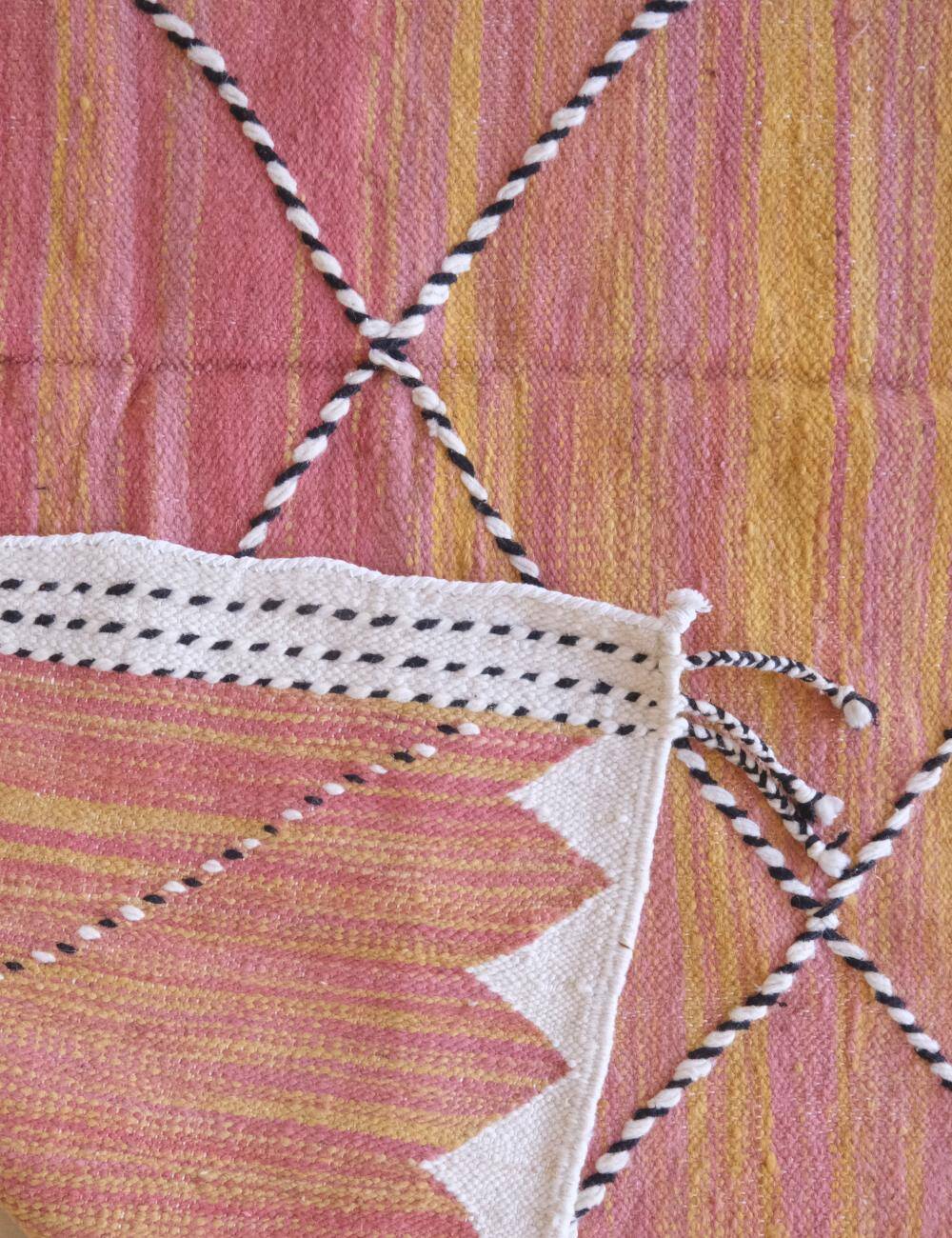 Pink Peach Kilim Rug - 300 x 192 cm