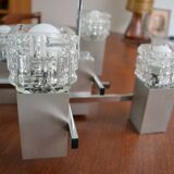 Cubic chandelier house sciolari 4 burners chrome 70s