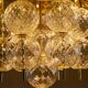 Lustre en laiton et verre du milieu du siècle, Europe, années 1960