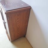 Art deco bedside table with marble