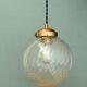 Vintage transparent glass suspension globe