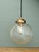 Vintage transparent glass suspension globe
