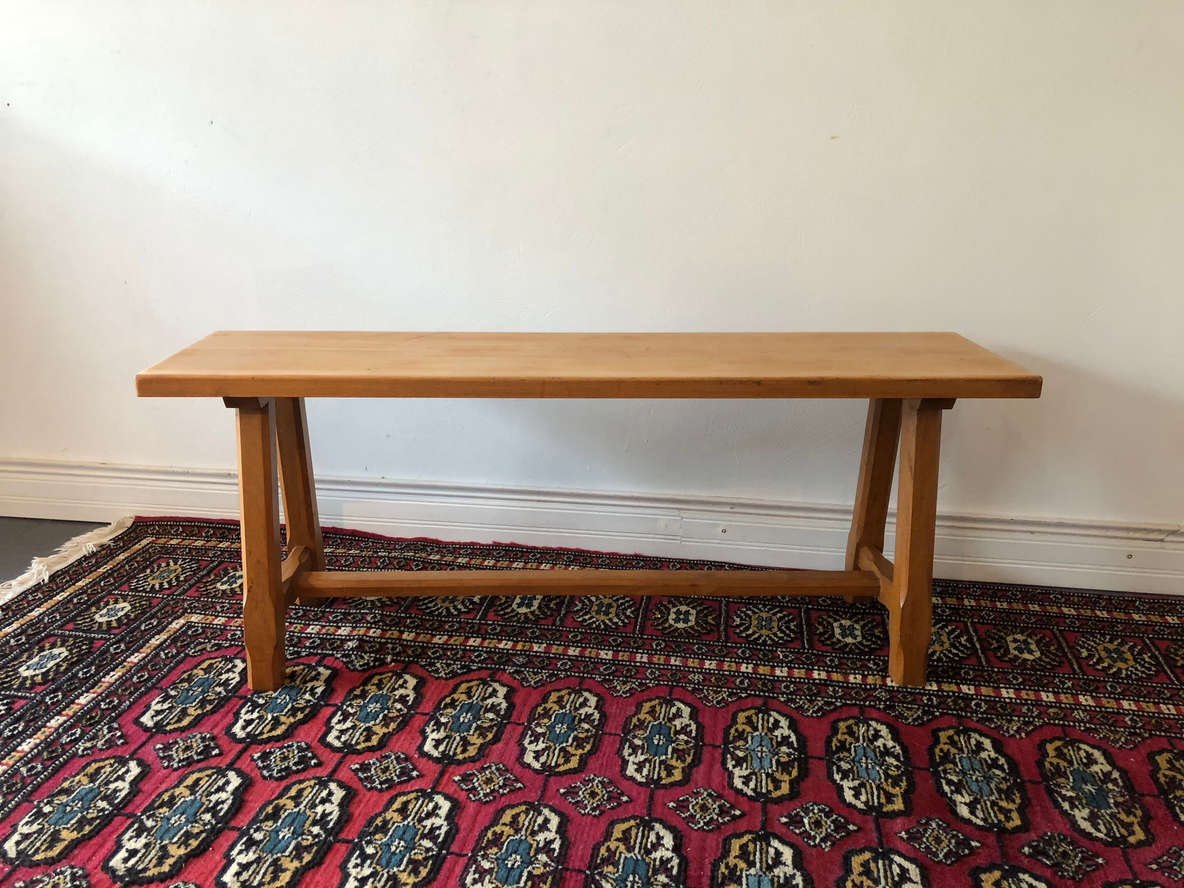 Vintage solid wooden bench