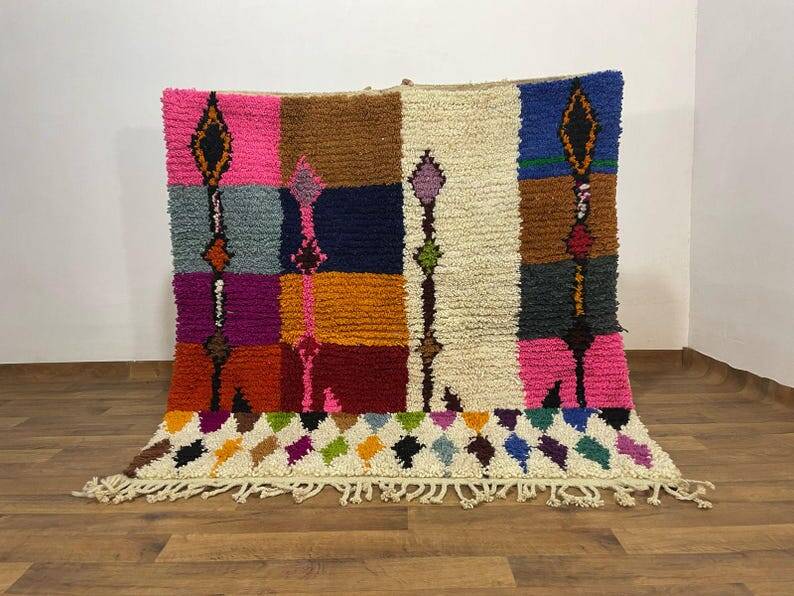 Berber Mrirt rug, handmade in Morocco, 100% wool 3X2m