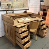 1920s American oak curtain desk