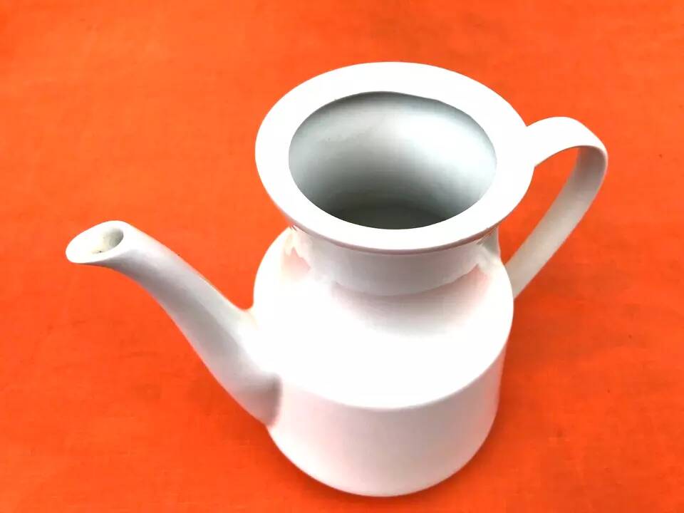 Art deco style coffee pot white porcelain
