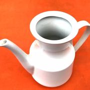 Art deco style coffee pot white porcelain