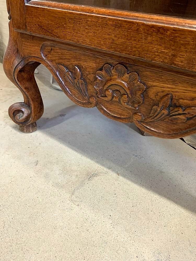 Louis XV style corner showcase