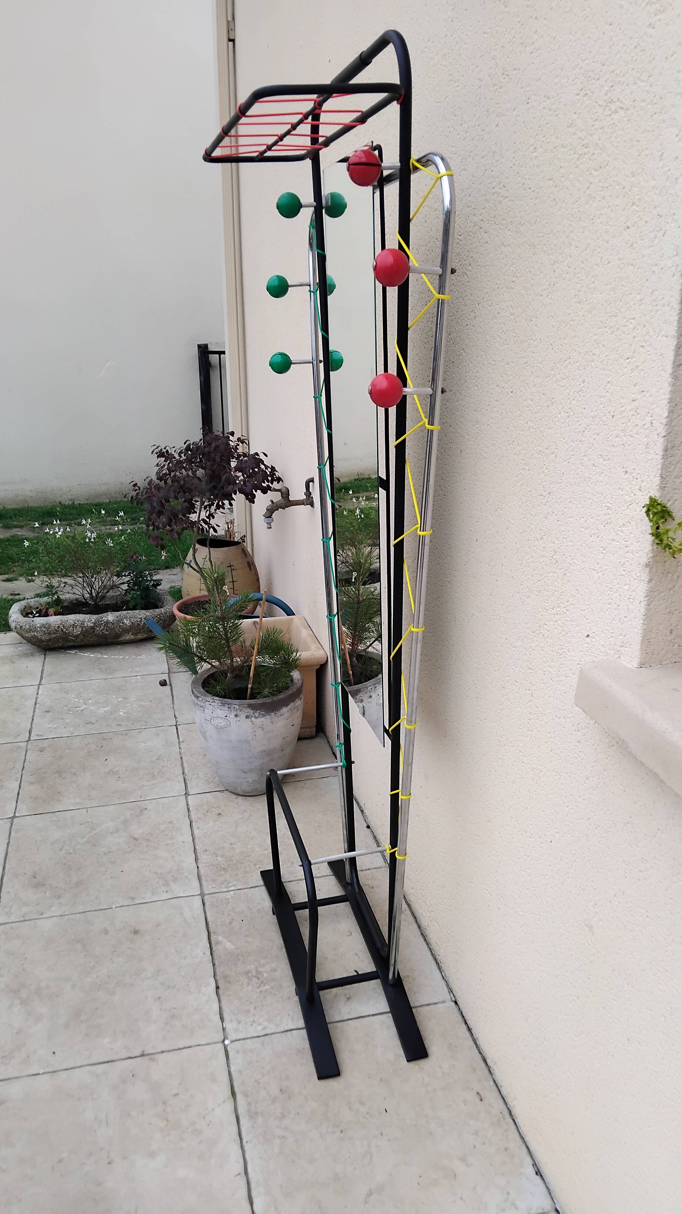 Vintage 50s/60s Scoubidou Balls Coat Rack