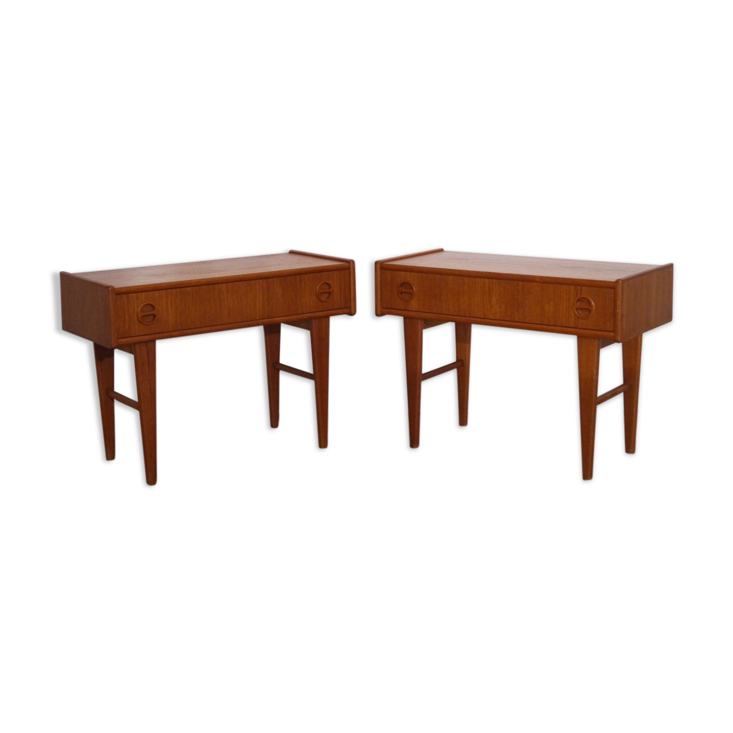 Paire de chevets vintage scandinave en teck 1960