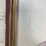 Watercolor mountain landscape