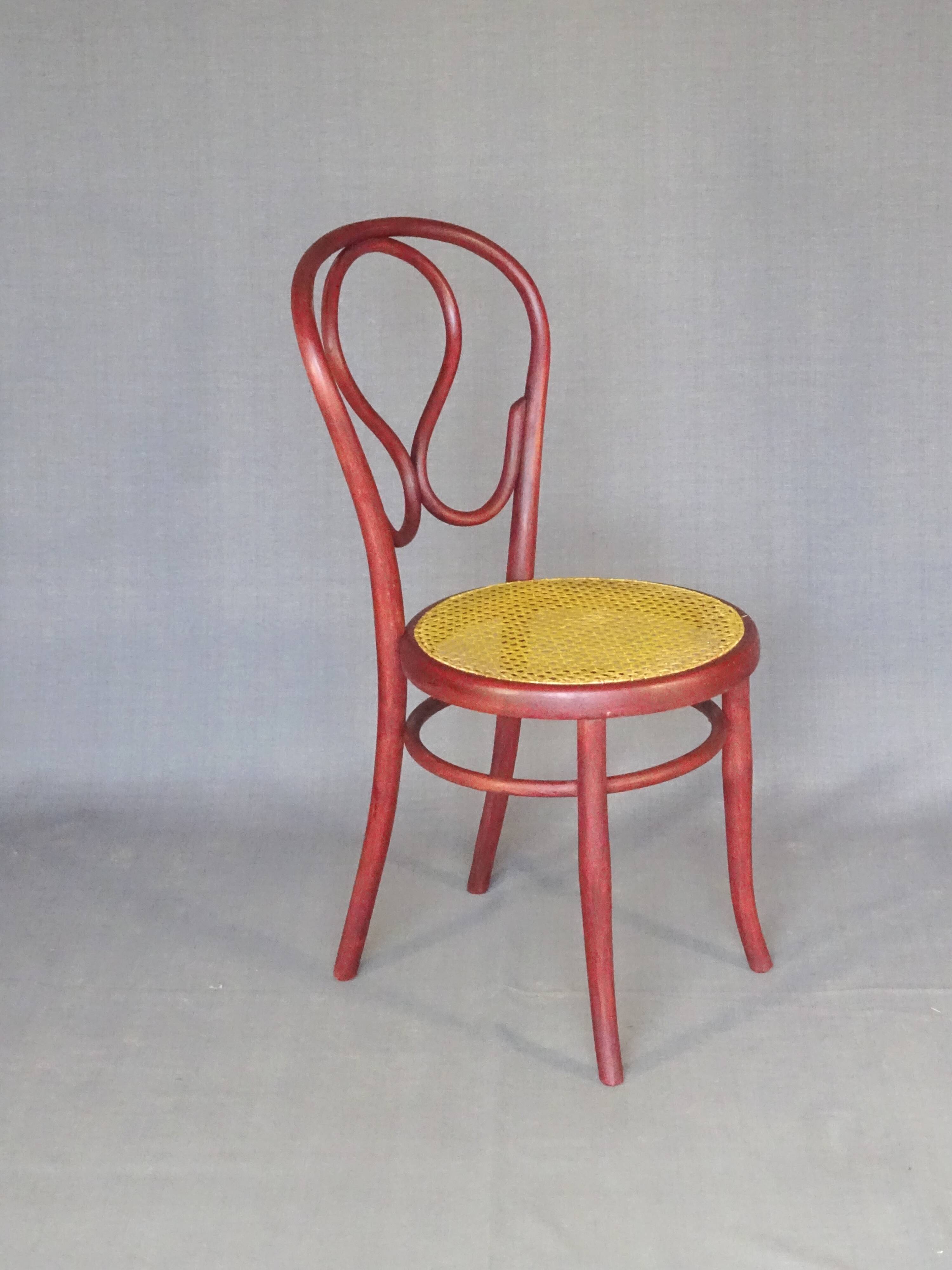 Chaise Kohn n°20 teinte "Cherry" d'origine, vers 1900