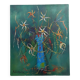 Painting on canvas by Robert Martin, "Flowers", 1975