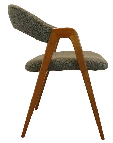 vintage WK Möbel style fauteuil / stoel 'Wildflecken' nieuwe bouclé stof