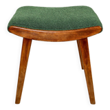 Green boucle Art Deco stool seat - 2 pieces available
