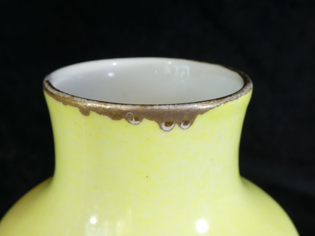 Pair of Limoges porcelain vases decorated with rose bushes