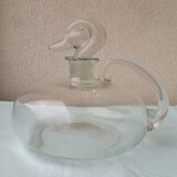 Duck glass carafe