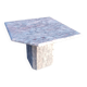 Sculptural coffee table in grey and pink marble – Vintage 1970s/1980s